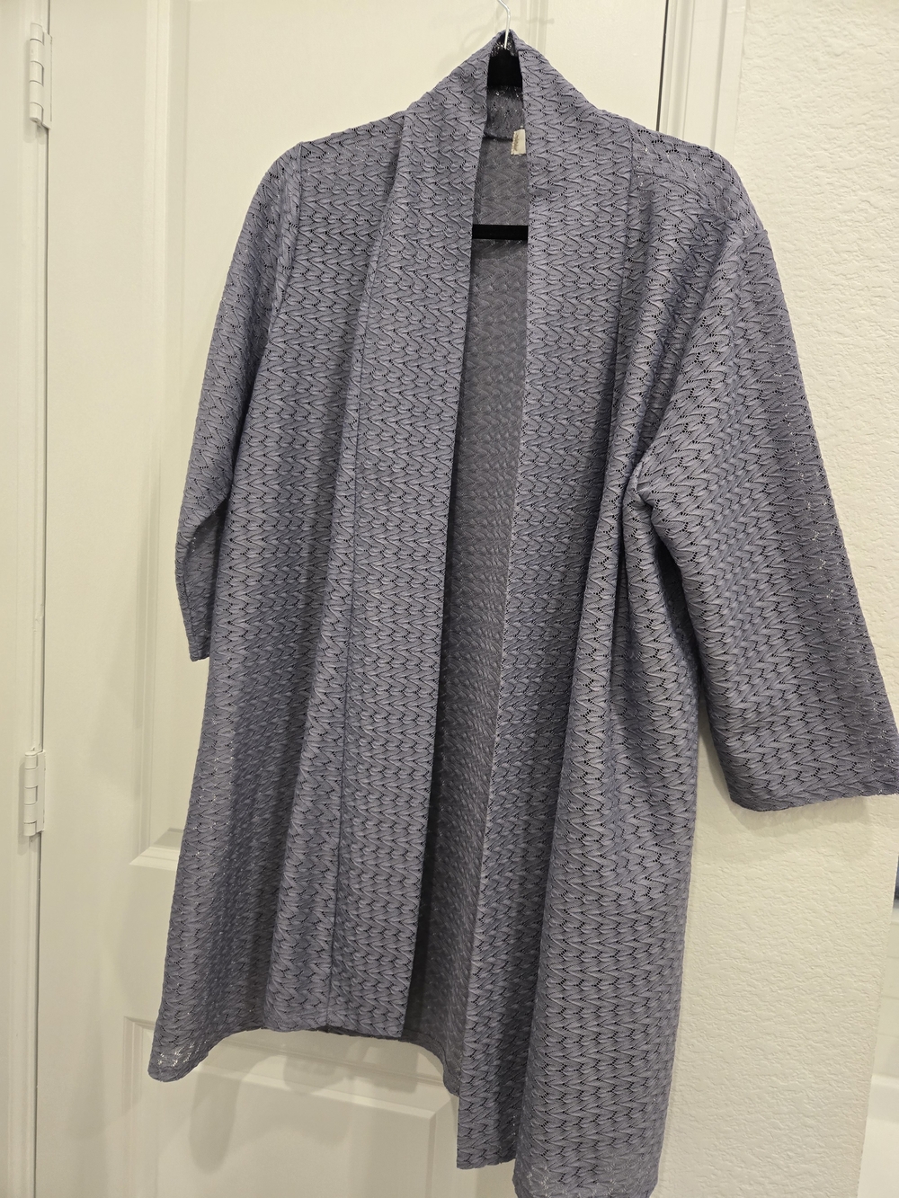 Light Lavender Open-Front Knit Robe Cardigan 2X Pre Owned,excellent Condition. - Picture 3 of 10